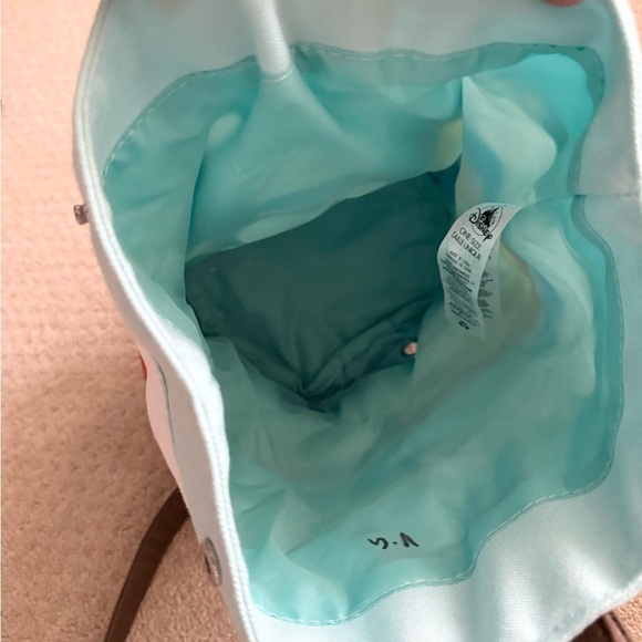 DISNEY Retro Camp Mickey Mouse Round Bottom Multicolor ParkVacation Bag Backpack - Picture 7 of 11